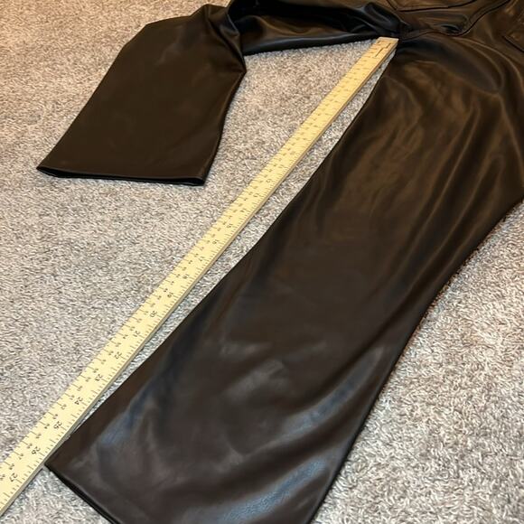ZARA Faux Black Leather 90s Pant Size 4 XS Gothic Party Holiday‎ Sexy Concert - Picture 11 of 15